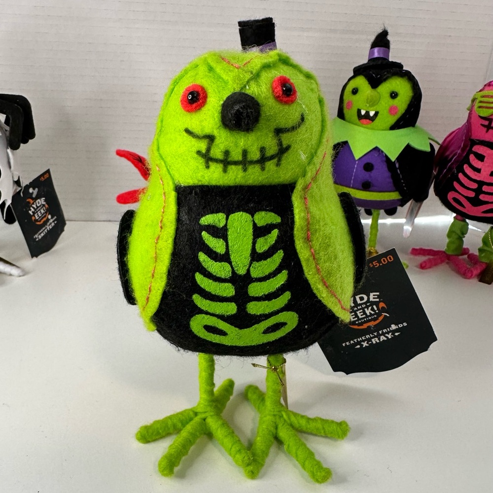 Hyde And Eek Halloween Birds: Skitter, X-Ray, Gourdon, Spellma, Glitters - Picture 3 of 6